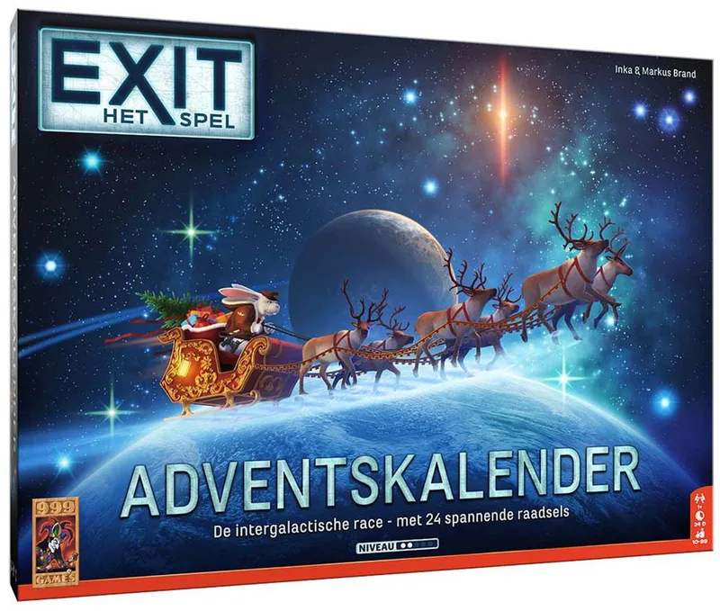 adventskalender puzzelspel Exit Intergalactische Race escape. from 999 Games – box
