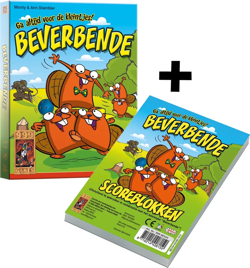 Beverbende Kaartspel Met Extra Scoreblokken - Tactisch Geheugenspel - Kaartspel - Familiespel - Gezelschapsspel - Educatief spel - vanaf 6 jaar - Klein cadeautje fra 999 Games – æske