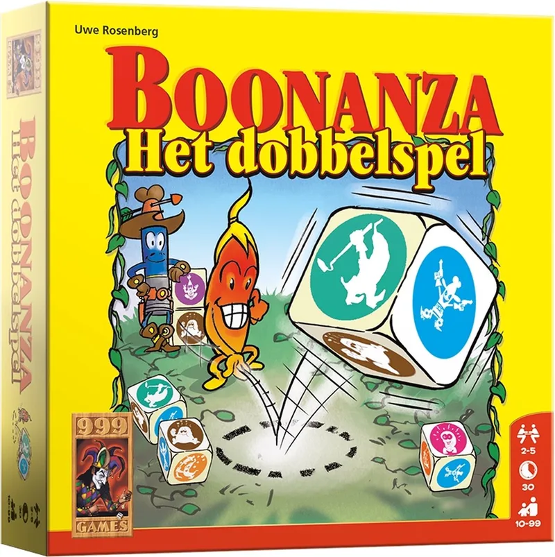 Boonanza: Het Dobbelspel Dobbelspel de 999 Games, édition Meerdere kleuren – boîte