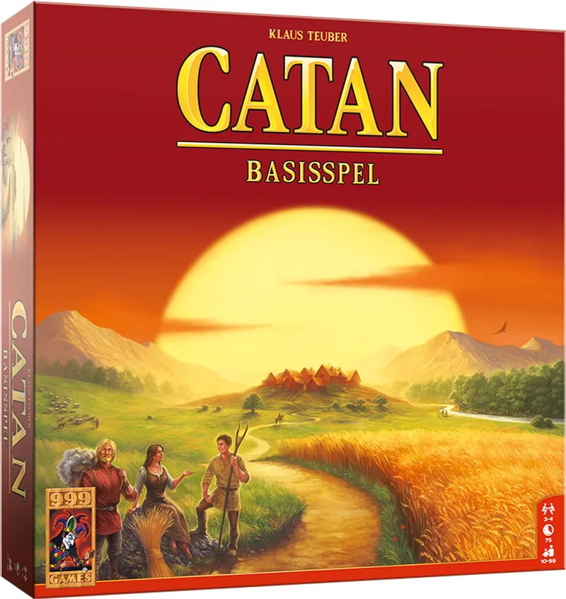 Catan - Basisspel - Bordspel - Het populaire handelsspel - 15+ spellenprijzen wereldwijd - Gezelschapsspel - Familiespel fra 999 Games – æske
