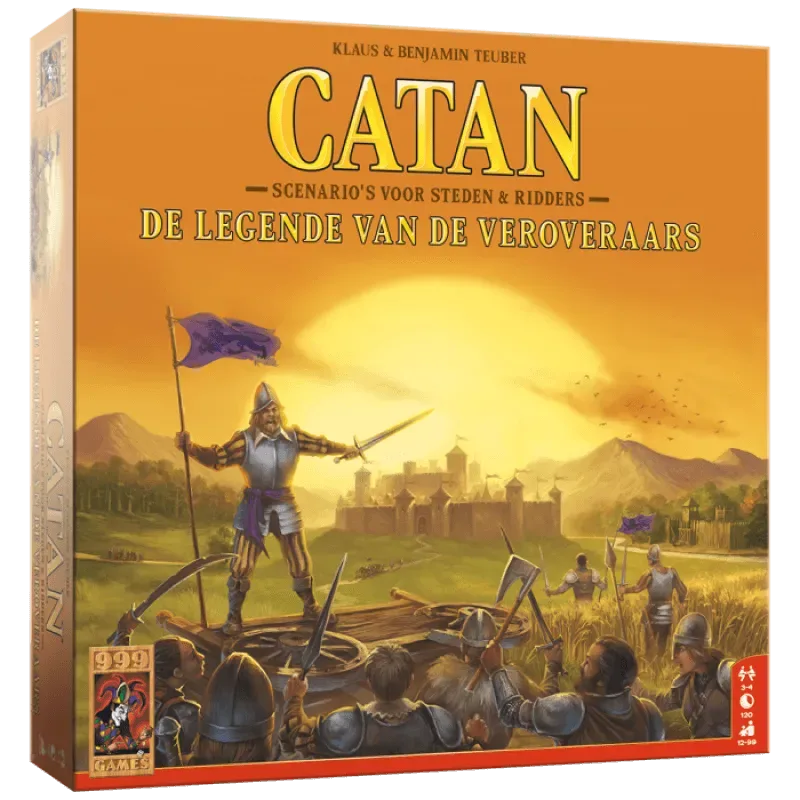 Catan: De Legende van de Veroveraars van 999 Games – doos