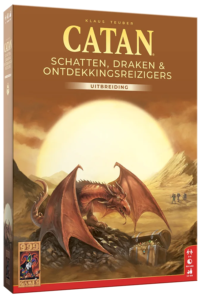 Catan: Uitbreiding Schatten, Draken & Ontdekkingsreizigers van 999 Games – doos