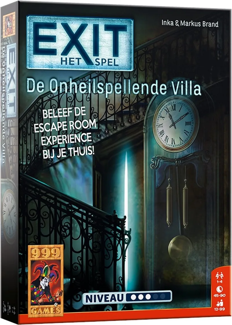 EXIT - De Onheilspellende Villa - Breinbreker - Escape Room Spel fra 999 Games – æske