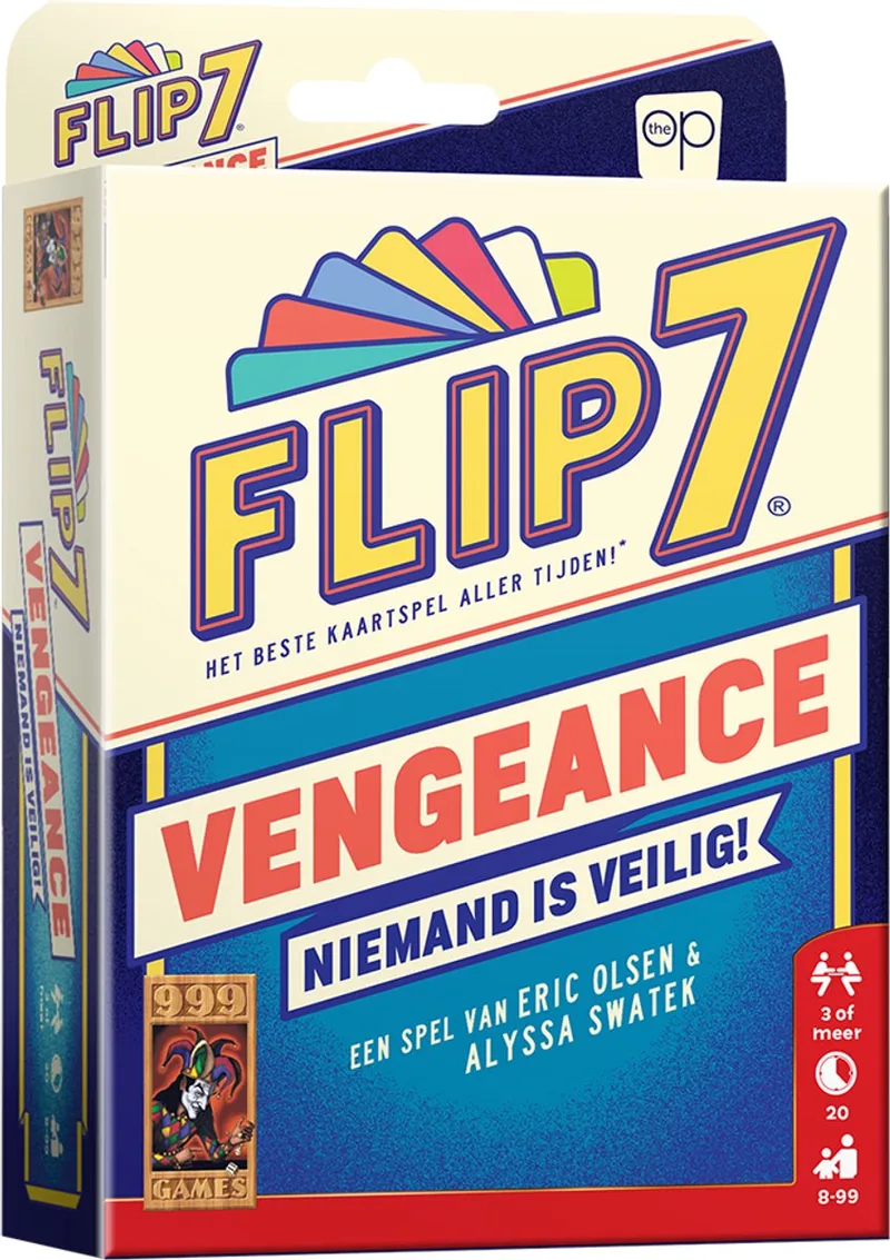 Flip 7: Vengeance - Kaartspel - In Flip 7: Vengeance is niemand veilig! Durf jij het aan? fra 999 Games – æske