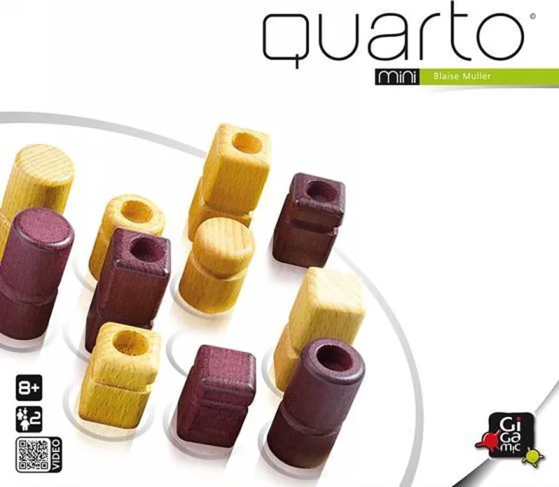 Gigamic- Quarto Mini - Tactisch Twee-spelers bordspel - 4 op een rij! - NL - EN - DU - FR - SP - IT från 999 Games – kartong