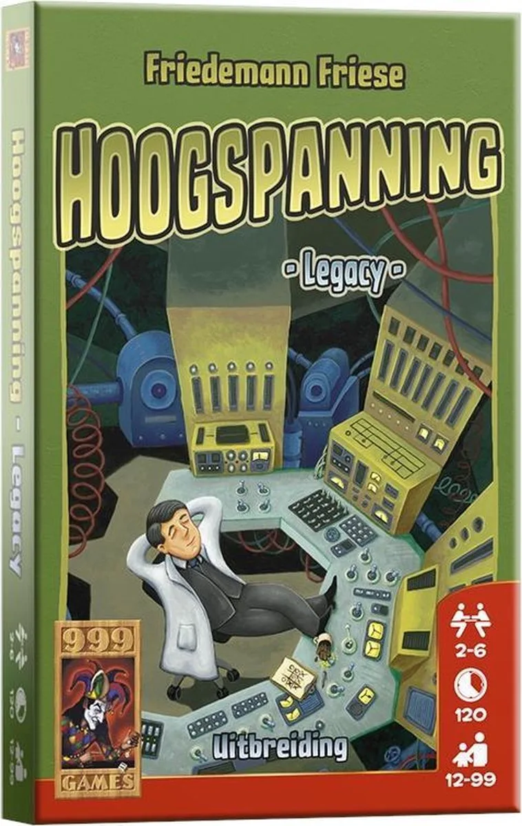 Hoogspanning: Legacy Bordspel fra 999 Games – æske