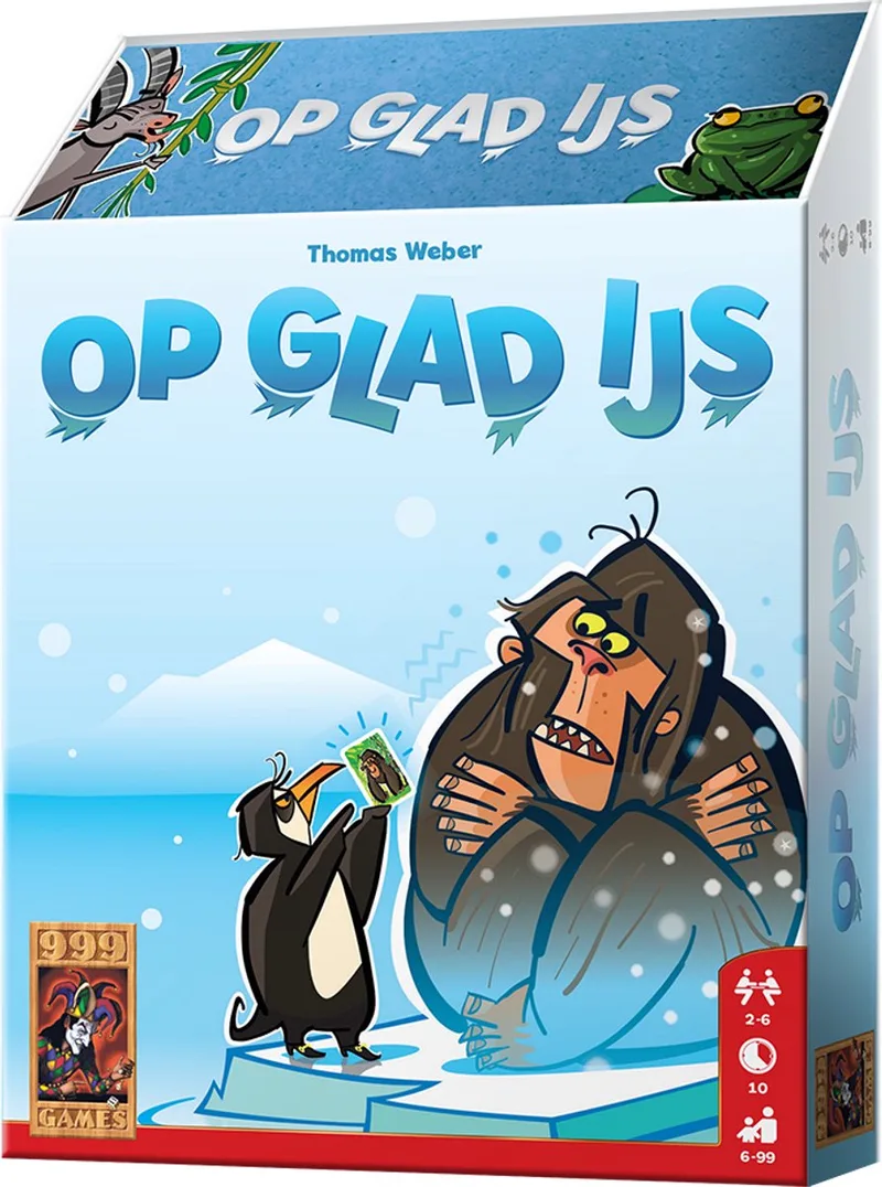 Op Glad IJs - Kaartspel - Spannend reactiespel met grappige kaarten! from 999 Games – box