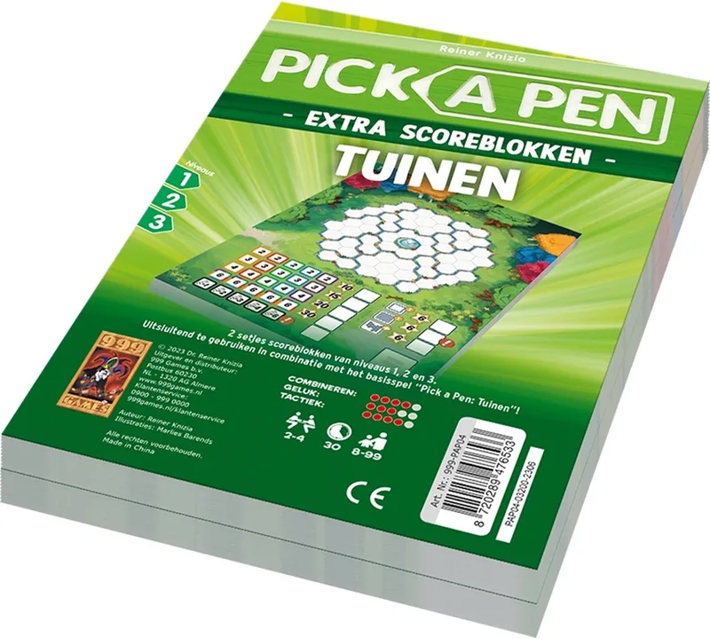 Pick a Pen Tuinen Scoreblokken de 999 Games, édition Multi – boîte
