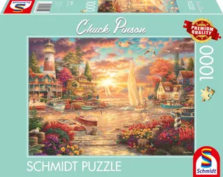 Schmidt puzzel - Chuck Pinson, Lakeside morning, 1000 stukjes de 999 Games, édition Multicolore – boîte 2 sur 2
