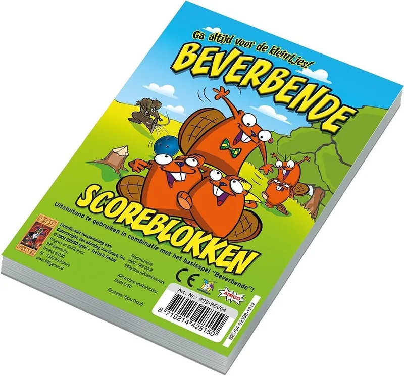 Scoreblokken - Beverbende - drie stuks - Kaartspel from 999 Games – box