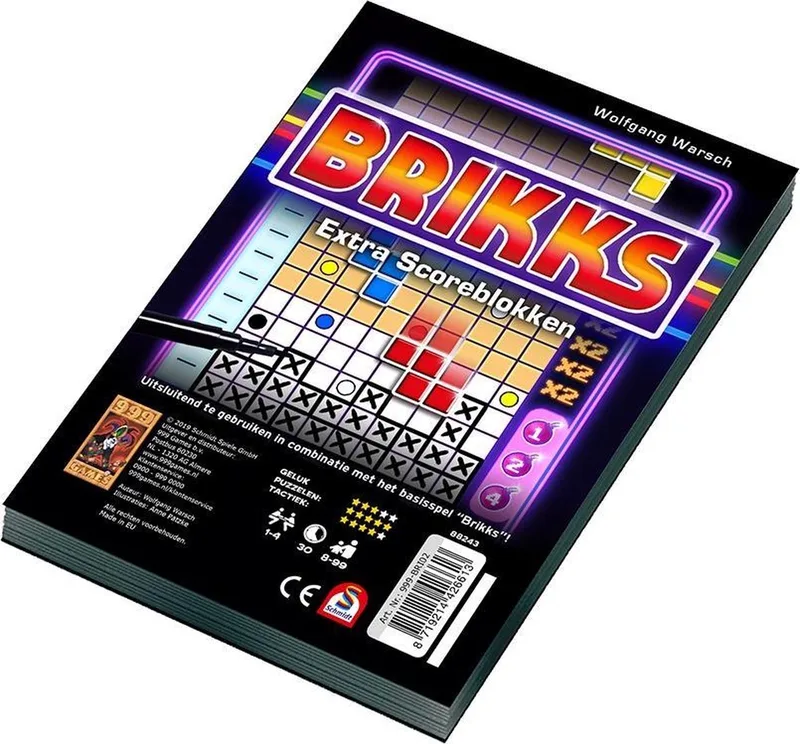 Scoreblokken Brikks twee stuks Dobbelspel from 999 Games, Multikleur edition – box
