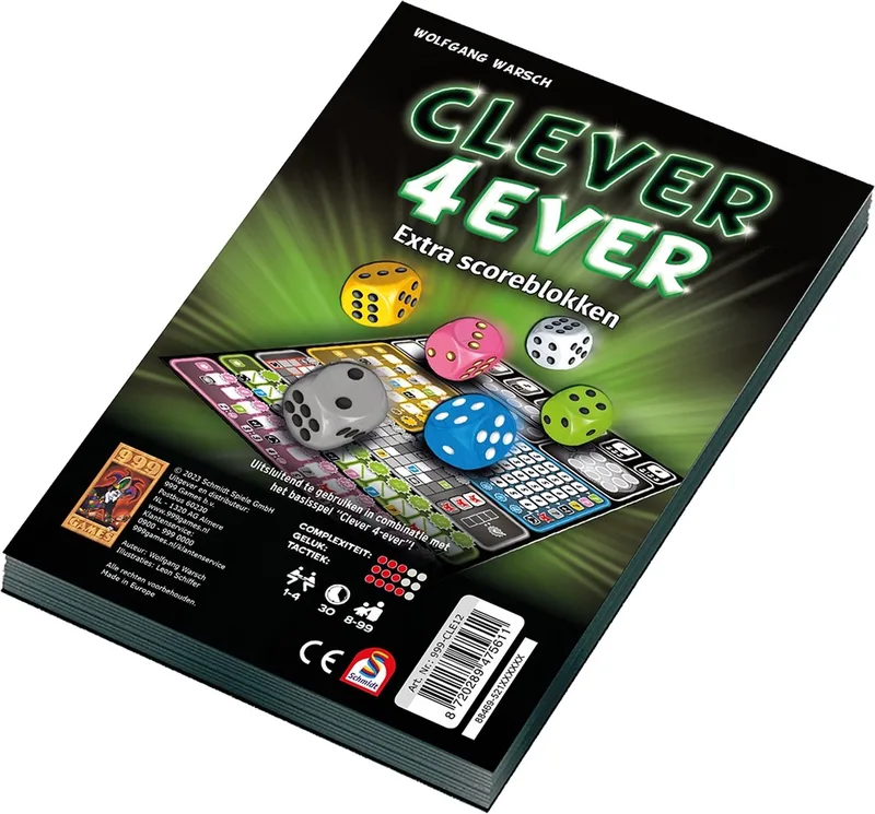 Scoreblokken Clever 4Ever - 2 stuks - Dobbelspel de 999 Games, édition Meerkleurig – boîte