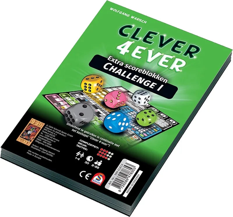 Scoreblokken - Clever 4Ever - Challenge - Dobbelspel from 999 Games, Multi edition – box
