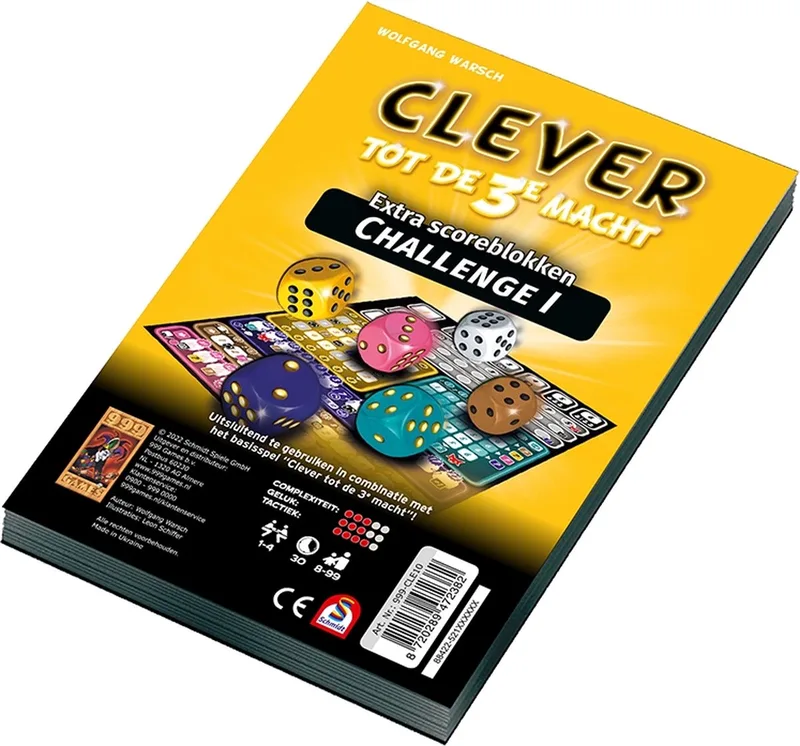 Scoreblokken - Clever tot de 3e macht- Challenge - Dobbelspel from 999 Games, Multi edition – box