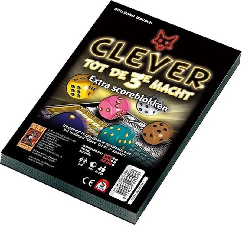 Scoreblokken - Clever tot de 3e macht - twee stuks - Dobbelspel från 999 Games, utgåva Multikleur – kartong