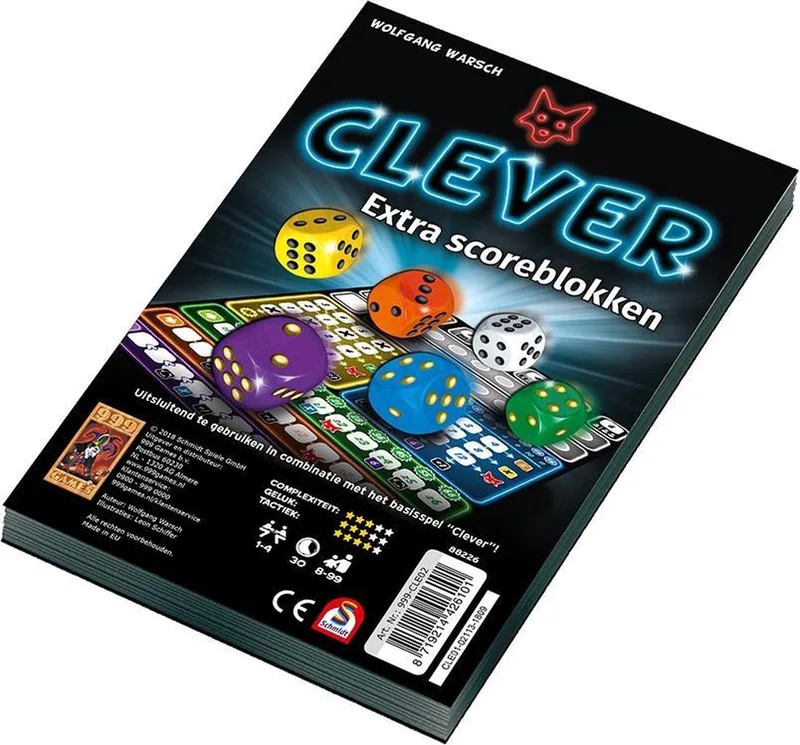 Scoreblokken - Clever - twee stuks - Dobbelspel from 999 Games, Multi edition – box