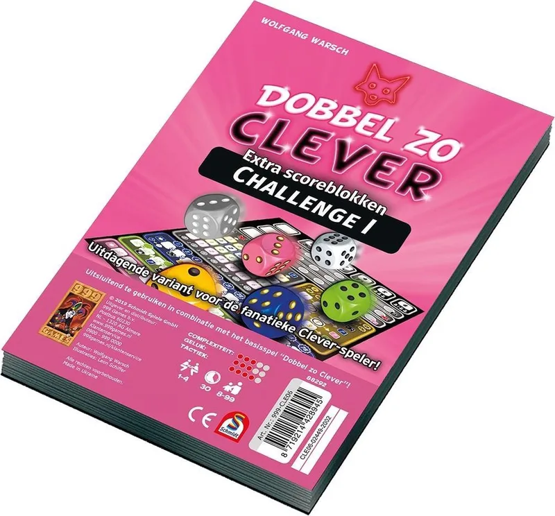 Scoreblokken - Dobbel zo Clever Challenge - Dobbelspel from 999 Games, Multikleur edition – box
