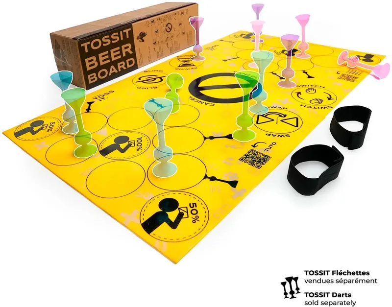 Tossit - Party Board - Darts - Petanque - Voor binnen en buiten fra 999 Games – æske