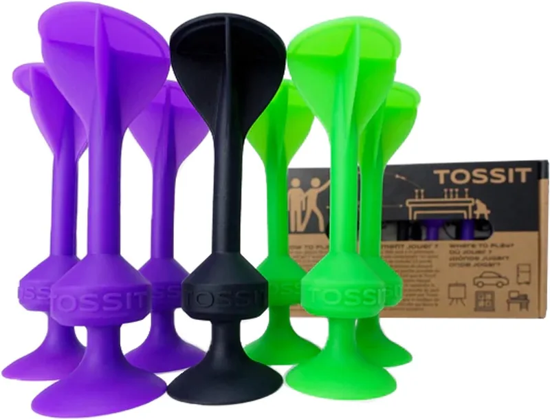 Tossit - Starter Pack - Paars-Groen - Darts - Petanque -Geavanceerde siliconen dart - HET LEVEN IS LEUK, JUST TOSS IT! - Voor binnen en buiten från 999 Games – kartong