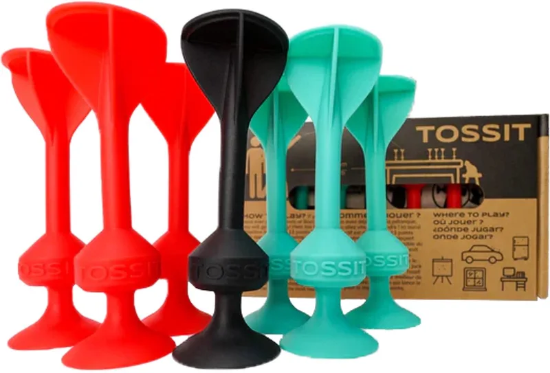 Tossit - Starter Pack - Rood-Turquoise - Darts - Petanque - Geavanceerde siliconen dart - HET LEVEN IS LEUK, JUST TOSS IT!-Voor binnen en buiten de 999 Games – boîte
