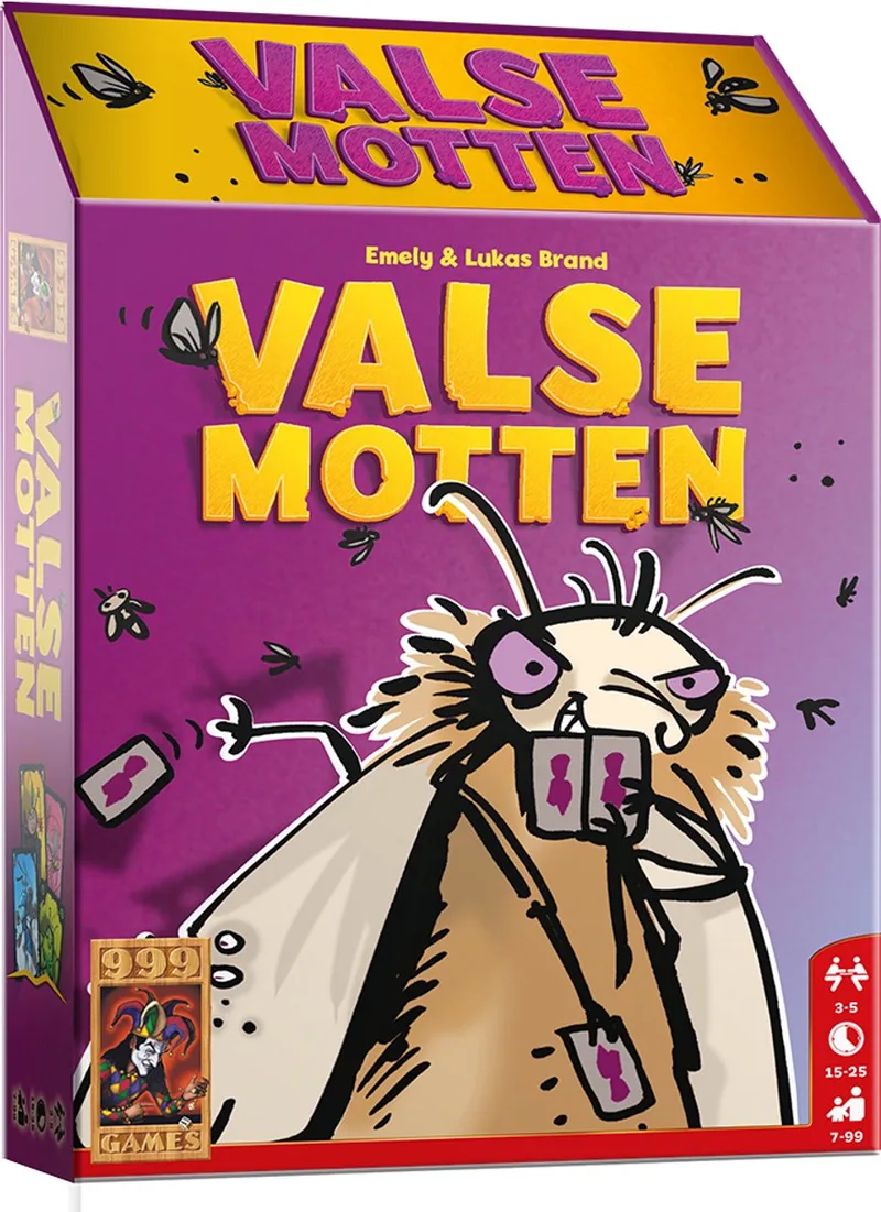 Valse Motten - Kaartspel - Familiespel - Actiespel - Een spel waarin je moet valsspelen! fra 999 Games – æske