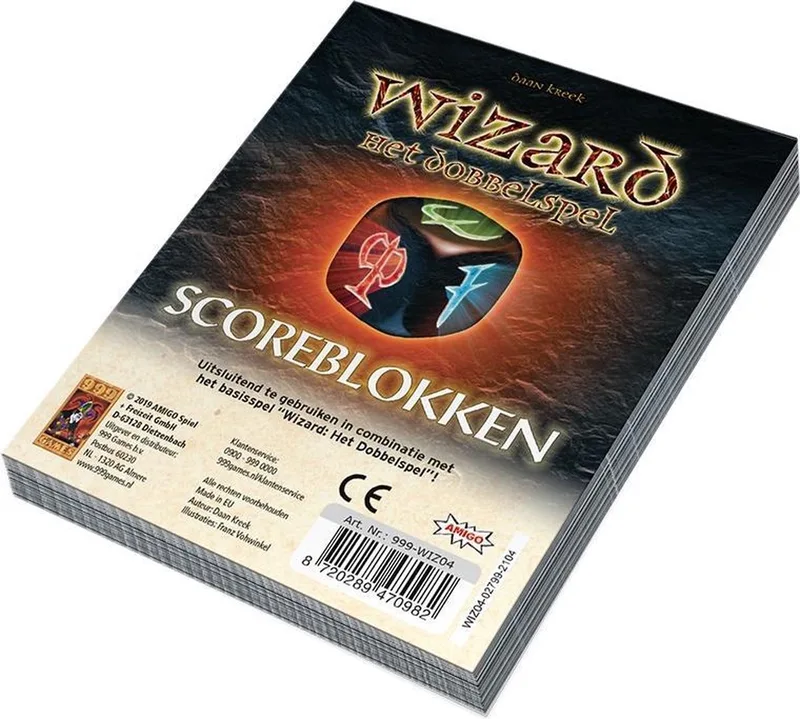 Wizard dobbelspel - uitbreiding - drie stuks scoreblokken from 999 Games – box