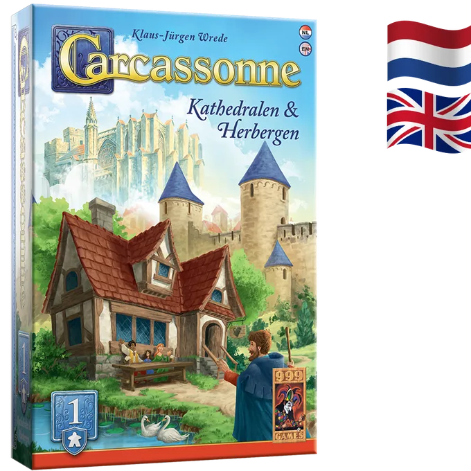 Carcassonne: Kathedralen & Herbergen Uitbreiding 1 de 999 Games, édition NL – boîte