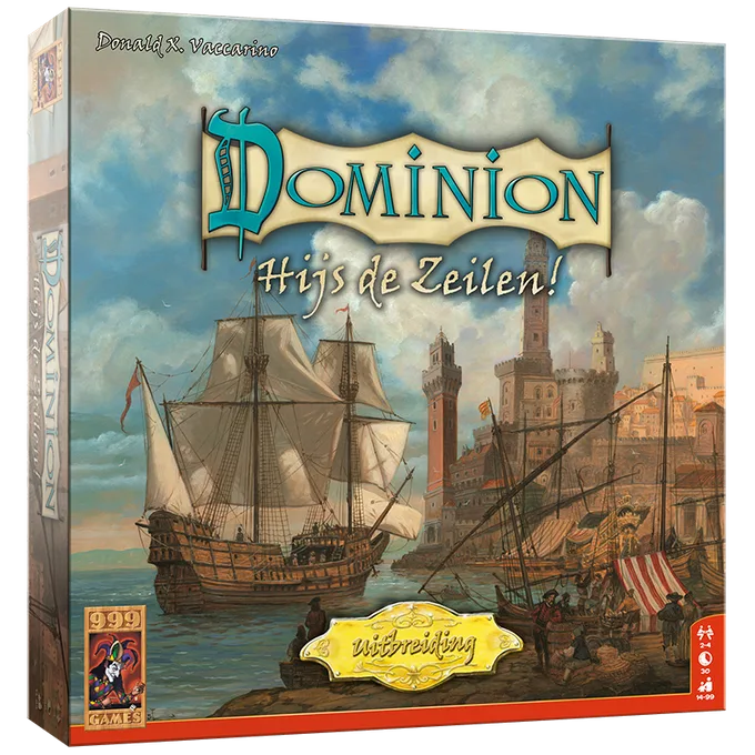 Dominion: Hijs de Zeilen Uitbreiding fra 999 Games, NL-udgave – æske