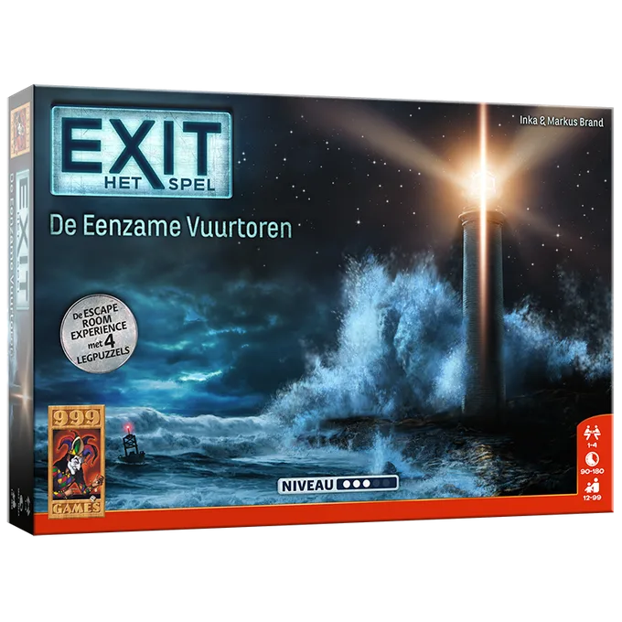 EXIT - De eenzame vuurtoren - Breinbreker fra 999 Games, NL-udgave – æske