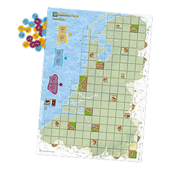Carcassonne Benelux Speelmat fra 999 Games, NL-udgave – æske