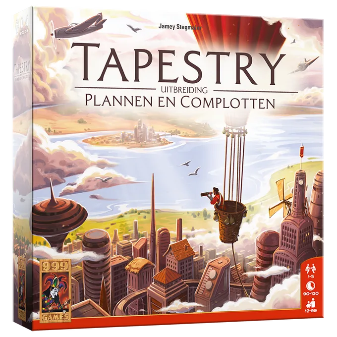 Tapestry Uitbreiding: Plannen en Complotten fra 999 Games, NL-udgave – æske