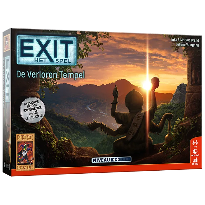 EXIT - De verloren Tempel - Breinbreker fra 999 Games, NL-udgave – æske