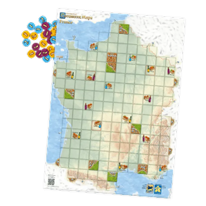 Carcassonne Frankrijk Speelmat from 999 Games, NL edition – box