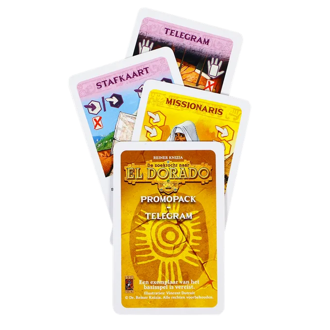 De Zoektocht naar El Dorado Promopack Telegram de 999 Games, édition NL – boîte