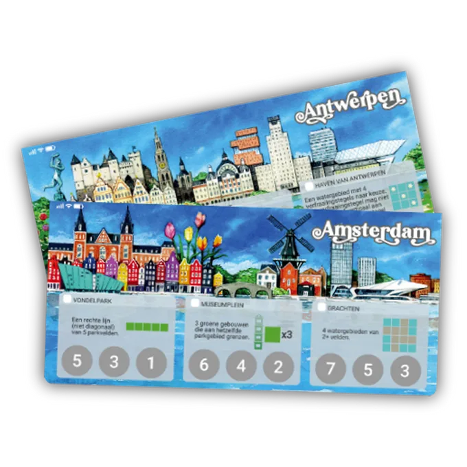 Cities Promo Amsterdam/Antwerpen from 999 Games, NL edition – box