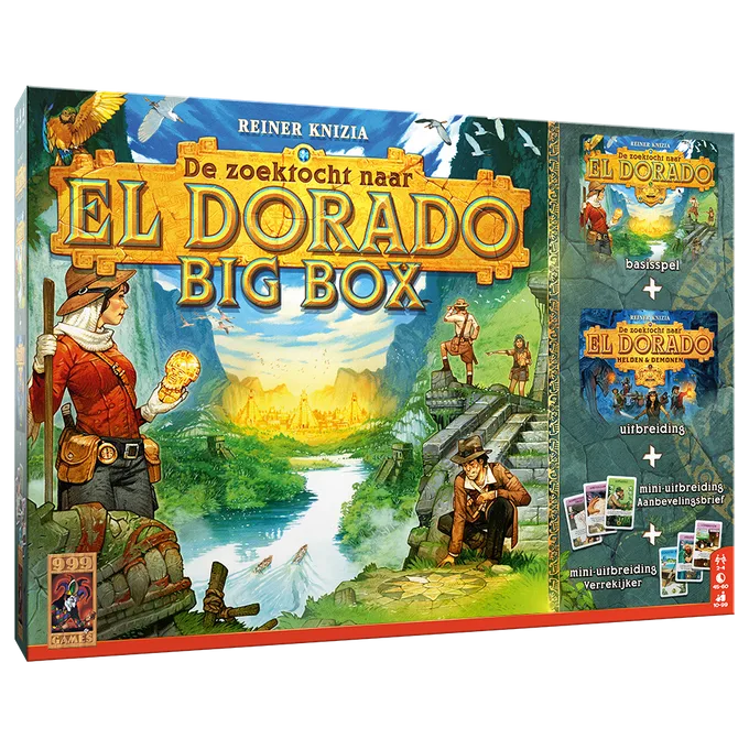 De Zoektocht naar El Dorado: Big Box från 999 Games, utgåva NL – kartong