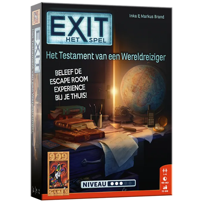 EXIT - Het Testament van een Wereldreiziger - Breinbreker from 999 Games, NL edition – box