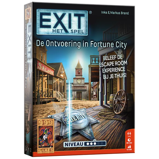 EXIT - De Ontvoering in Fortune City - Breinbreker fra 999 Games, NL-udgave – æske