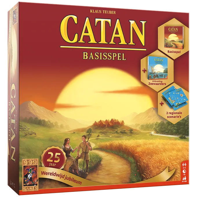Catan: 25 jaar wereldwijd jubileum fra 999 Games, NL-udgave – æske