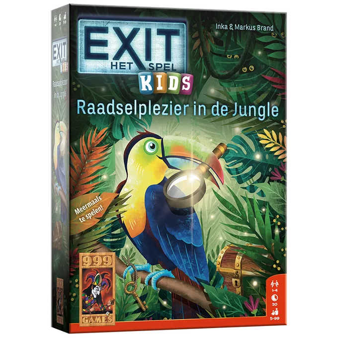 EXIT - Kids Raadselplezier in de Jungle - Breinbreker från 999 Games, utgåva NL – kartong