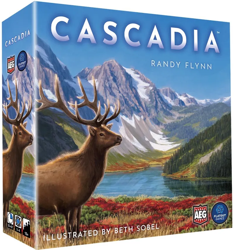 Cascadia - Familiespel - Bordspel - Engelstalig von Alderac Entertainment Group – Schachtel