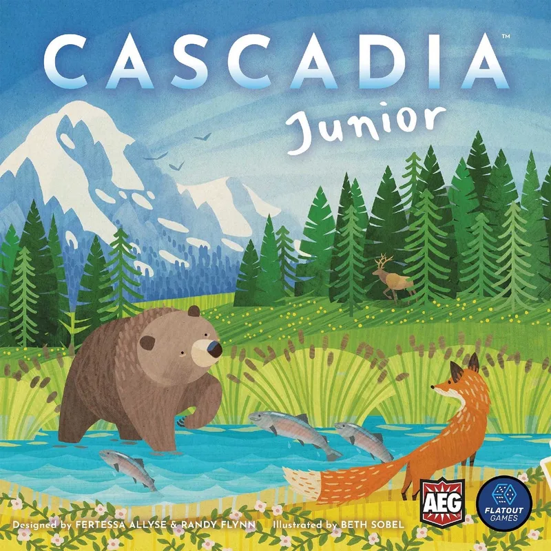 Cascadia Junior – Educatief en Strategisch Bordspel voor Kinderen vanaf 6 Jaar - Engelstalig de Alderac Entertainment Group – boîte