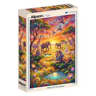 Puzzle Animaux de la Savane - 1000 pièces de Alipson Puzzle – boîte 2 sur 2