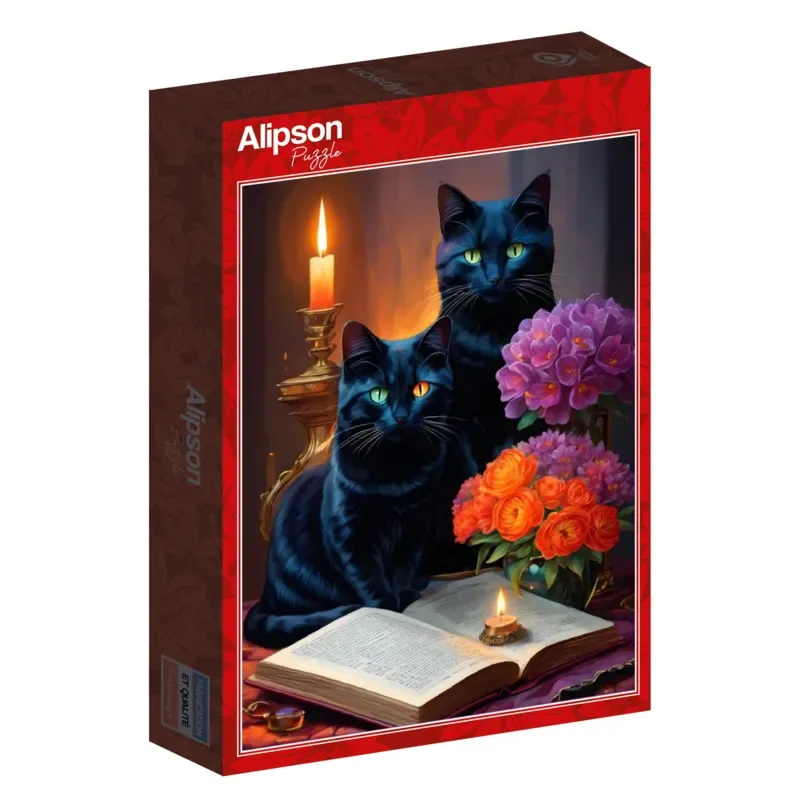 Puzzle Black Cats - 500 à 999 pièces van Alipson Puzzle – doos 2 van 2
