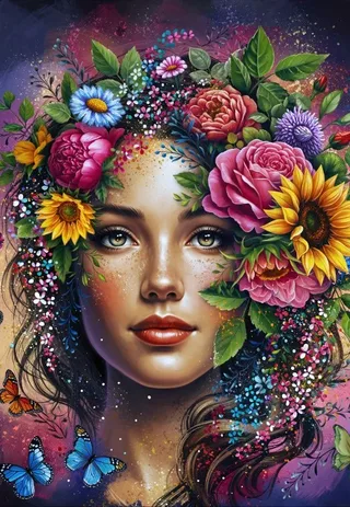 Puzzle Blooming Lady - 1000 pièces from Alipson Puzzle – box 1 of 2