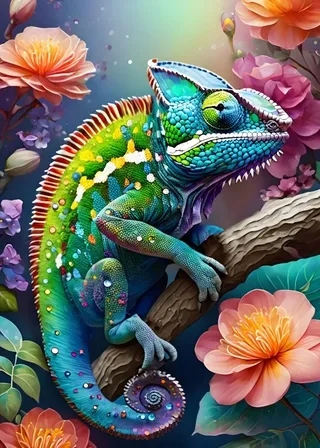 Puzzle Caméléon Coloré - 500 à 999 pièces van Alipson Puzzle – doos 1 van 2