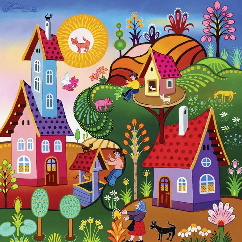 Puzzle Cat Sun - 1000 pièces van Alipson Puzzle – doos 1 van 2