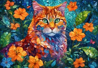 Puzzle Chat Mosaïque - 1000 pièces de Alipson Puzzle – boîte 1 sur 2