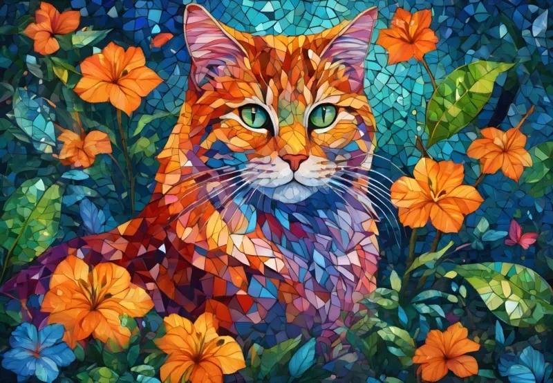 Puzzle Chat Mosaïque - 1000 pièces de Alipson Puzzle – boîte 1 sur 2