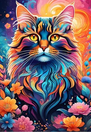 Puzzle Chat Multicolore - 1000 pièces van Alipson Puzzle – doos 1 van 2